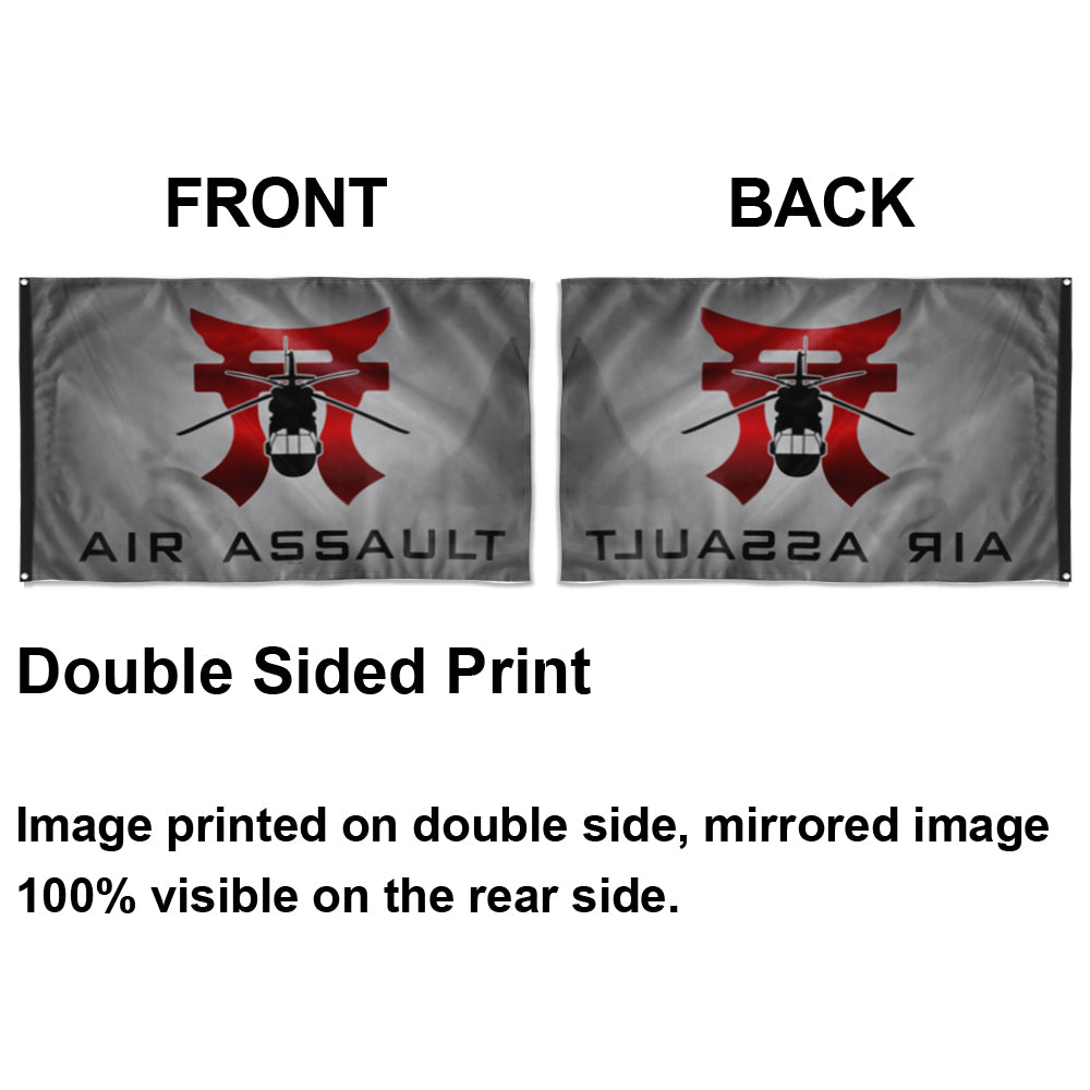 Fyon Rakkasans Grey Air Assault Flag Indoor and outdoor banner