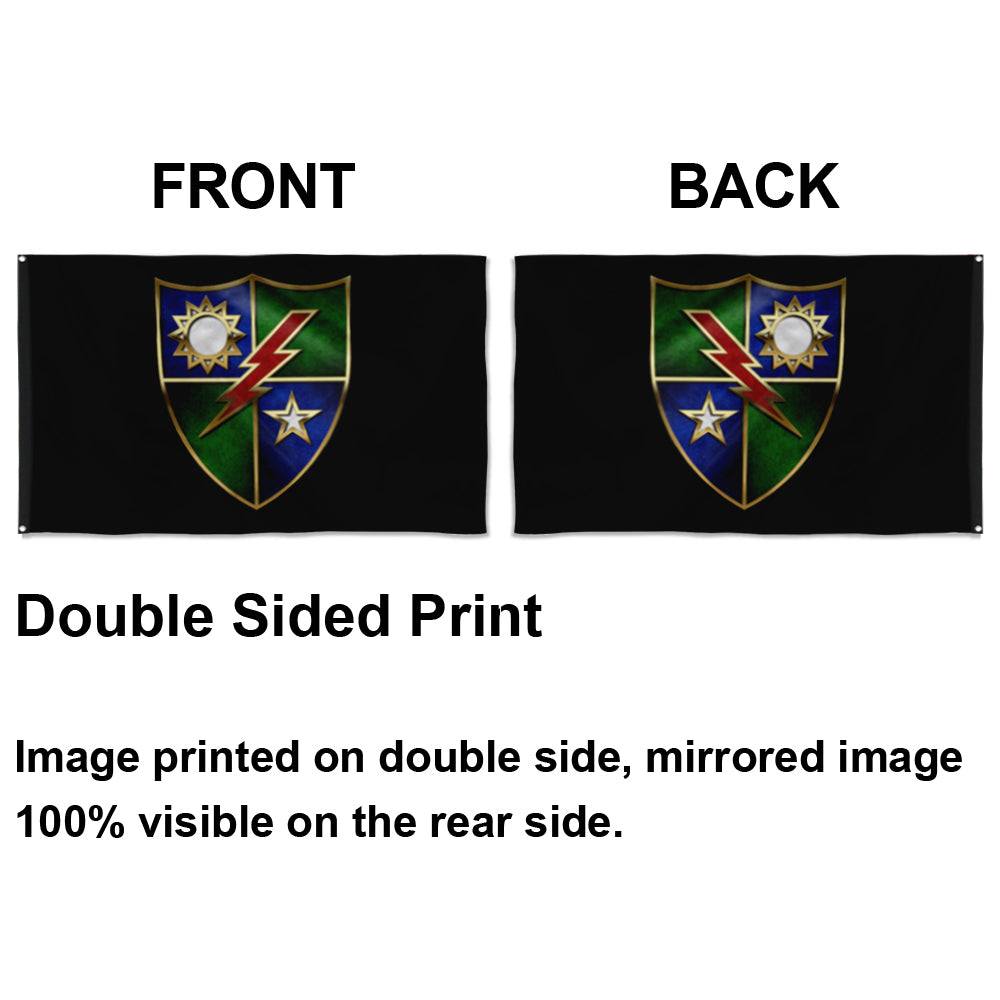 Fyon Ranger Regiment Crest Black Flag Indoor and outdoor banner