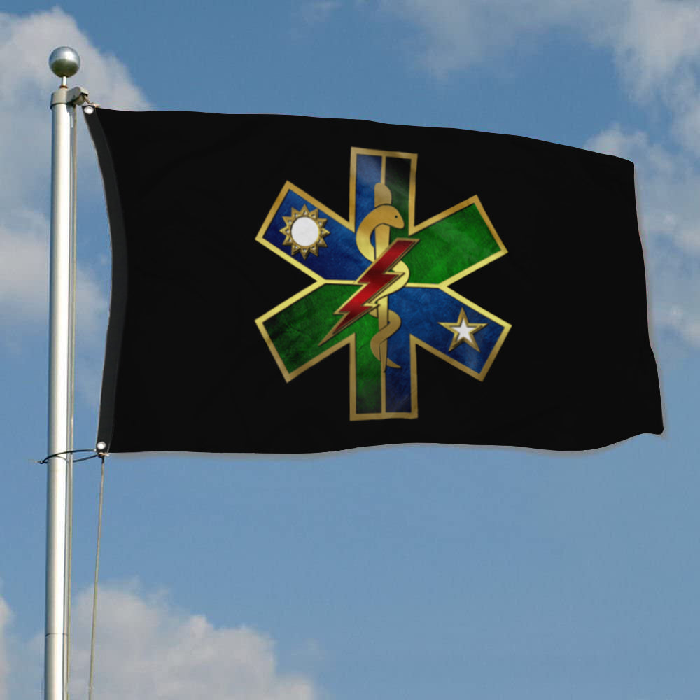Fyon Ranger Regiment Medical Black Flag Indoor and outdoor banner