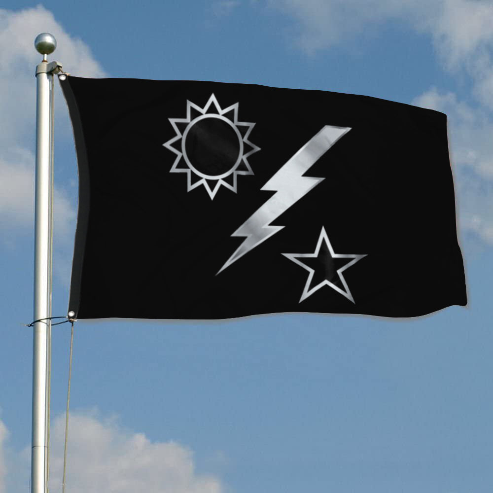 Fyon Ranger Regiment Silver Dui Flag Indoor and outdoor banner