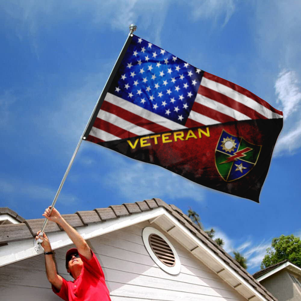 Fyon Ranger Regiment Stars and Stripes Veteran Flag Indoor and outdoor banner