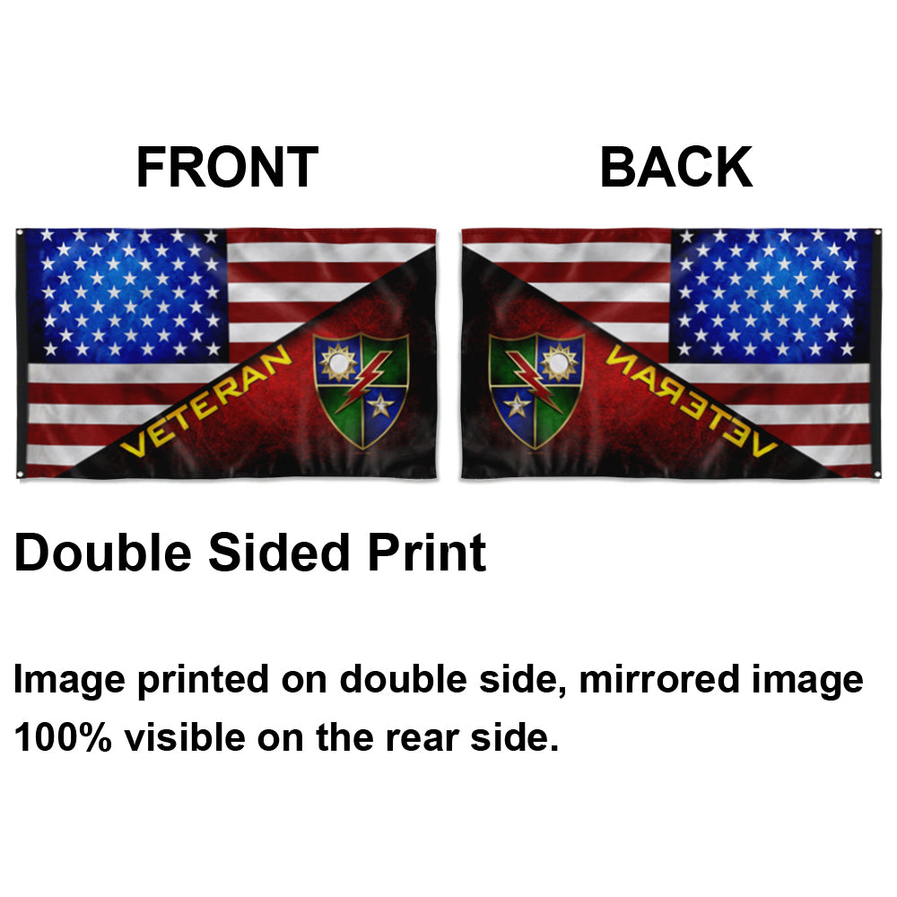 Fyon Ranger Regiment Stars and Stripes Veteran Flag Indoor and outdoor banner
