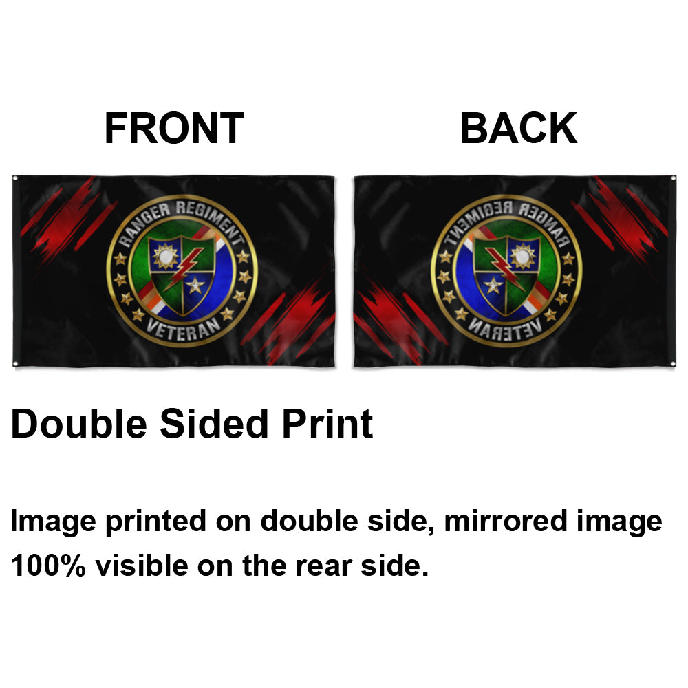 Fyon Ranger Regiment Veteran Flag Indoor and outdoor banner