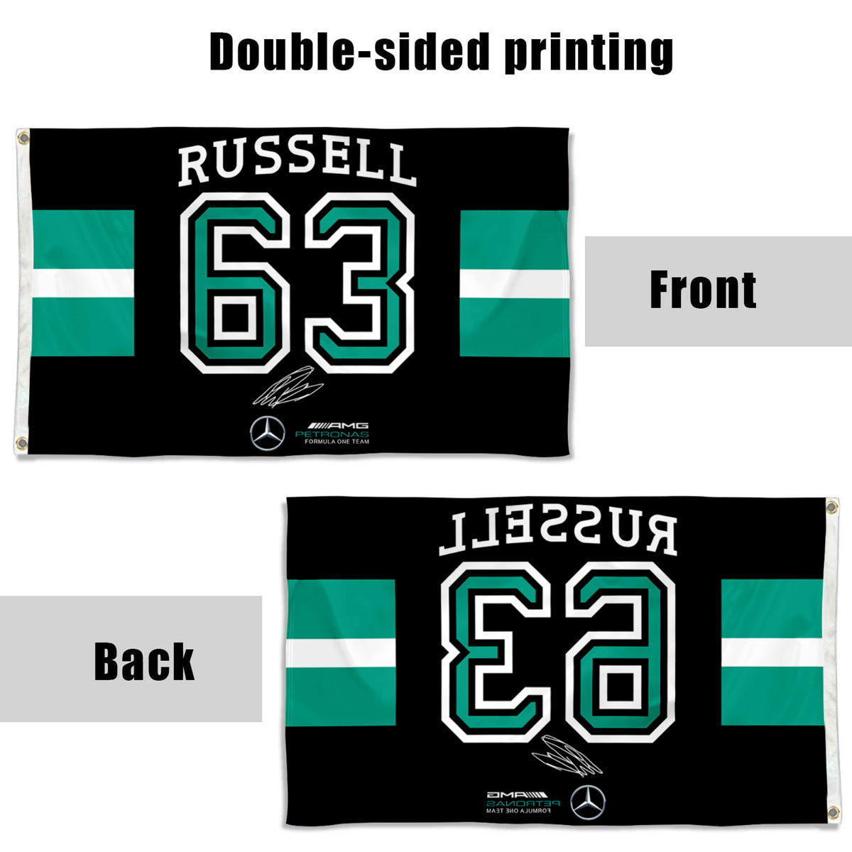 Fyon RUSSELL #63 Flag Banner