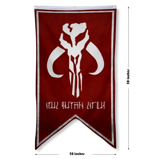 Fyon Star Wars Red Mandalorian Flag 30 x 50 inches