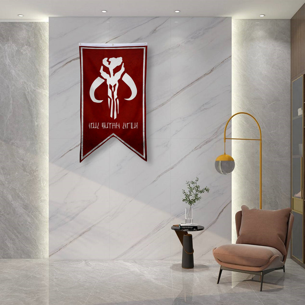 Fyon Star Wars Red Mandalorian Flag 30 x 50 inches