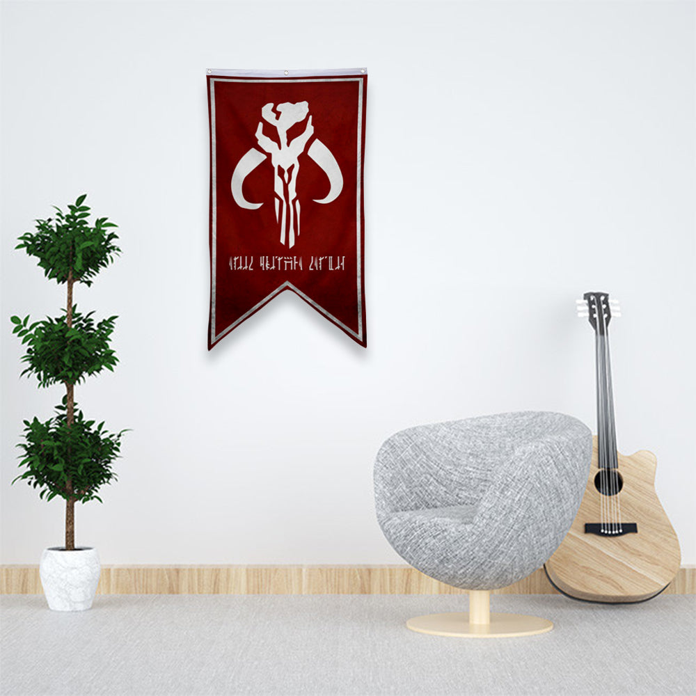 Fyon Star Wars Red Mandalorian Flag 30 x 50 inches