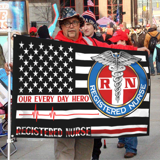 Fyon Registered Nurse Our Every Day Hero Flag 41812  Indoor and outdoor banner