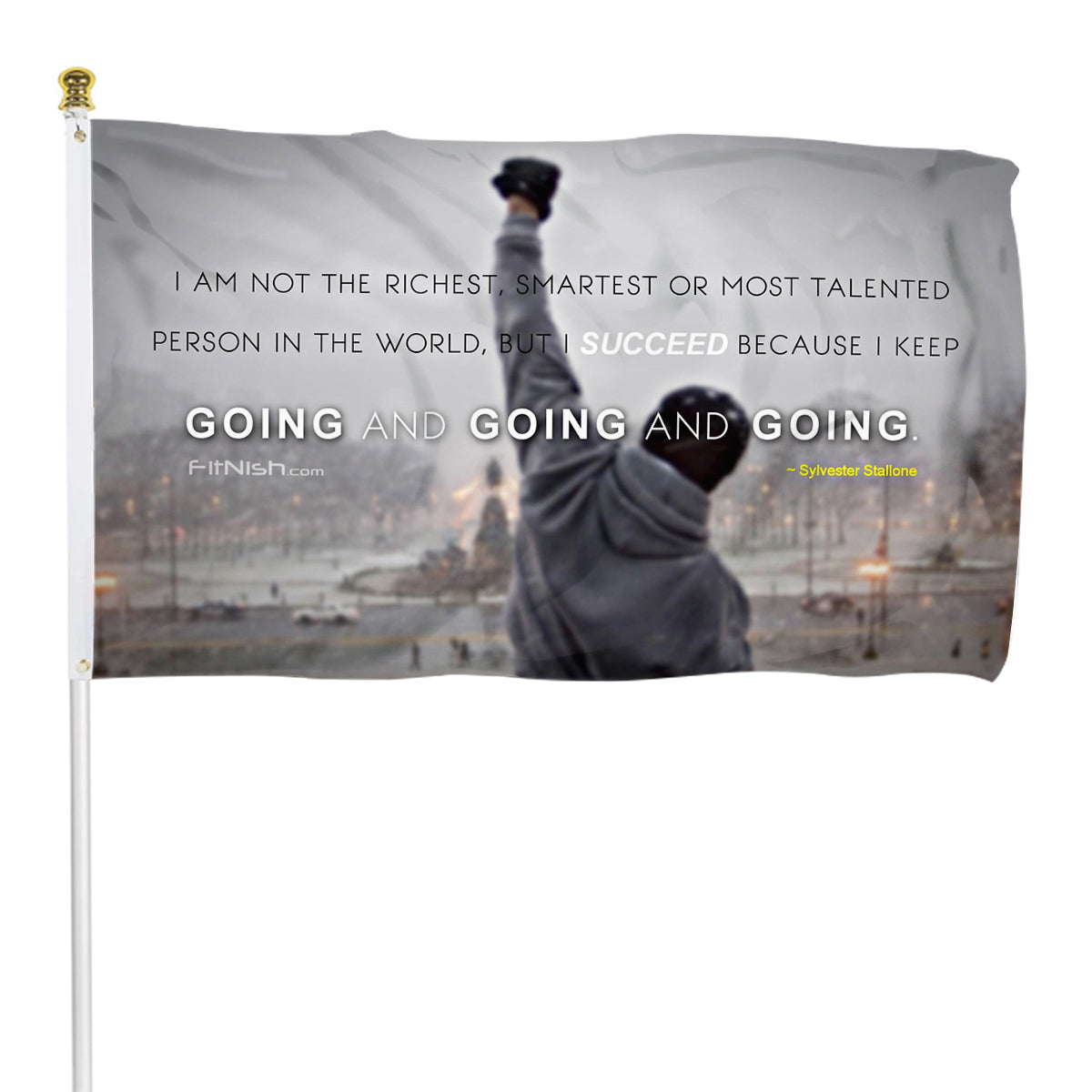 Fyon Rocky Balboa Quote Motivational Going Flag Banner