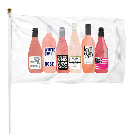 Fyon Rose Bottles Funny Flag Banner Beer Indoor and Outdoor Banner