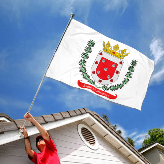 Fyon Santiago Province, Dominican Rep Flag Indoor and Outdoor Banner