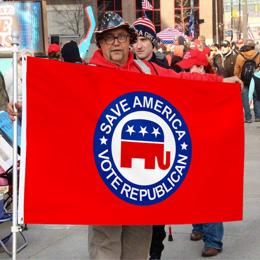 Fyon Save America Vote Rep Red Desantis USA Flag Banner