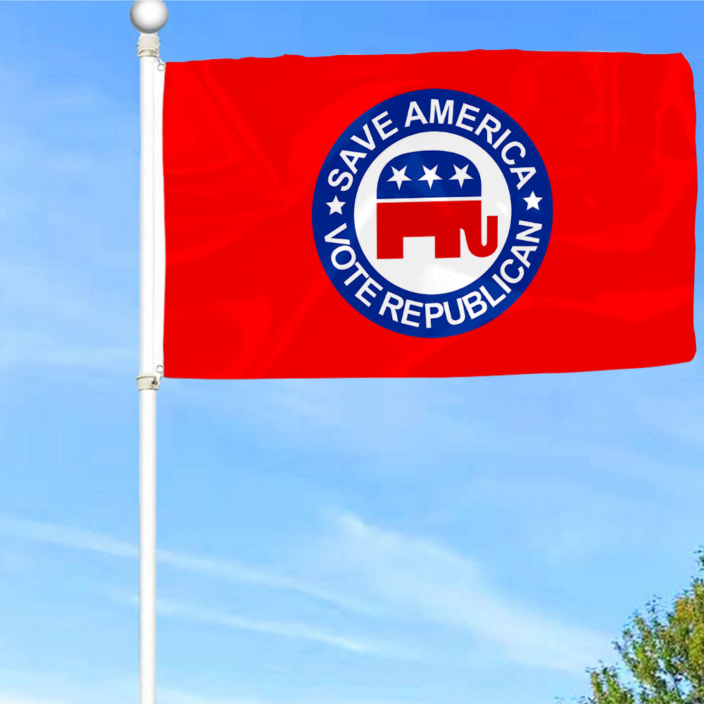 Fyon Save America Vote Rep Red Desantis USA Flag Banner
