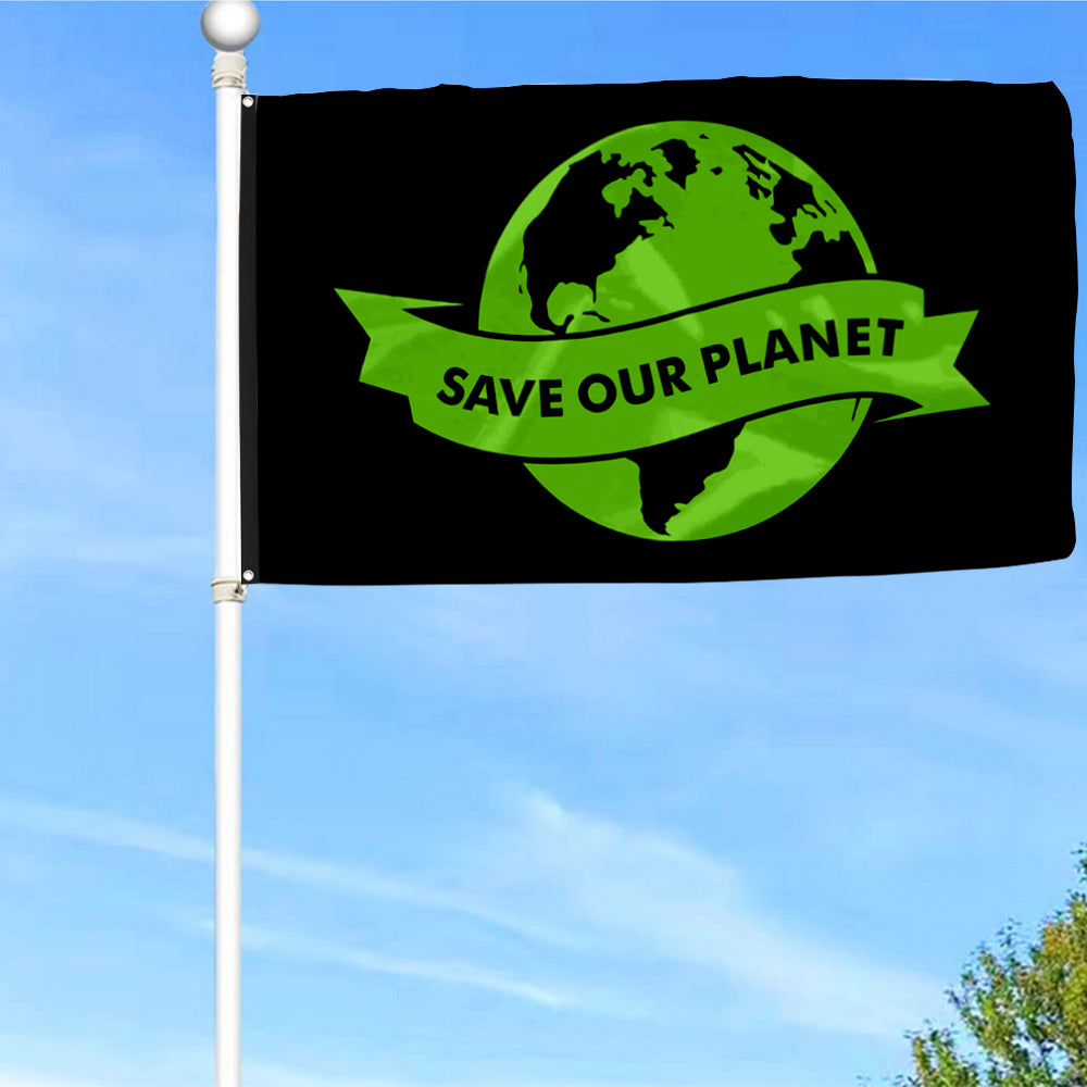 Fyon Save The Earth Flag Indoor and Outdoor Banner