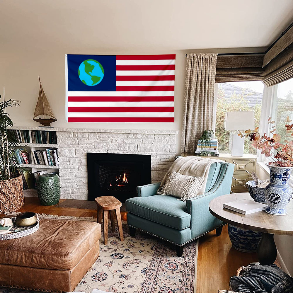 Fyon Save the earth Flag Indoor and Outdoor Banner