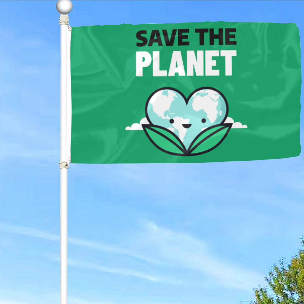 Fyon Save the planet Flag Indoor and Outdoor Banner