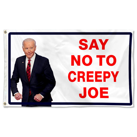 Fyon Say No To Creepy Joe flag Indoor and outdoor banner