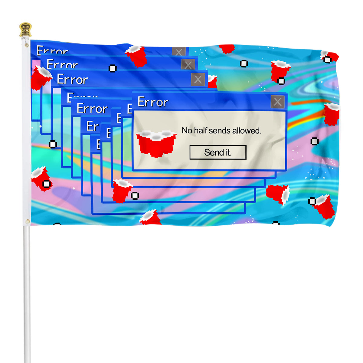 Fyon Send Error Flag Funny Indoor and outdoor banner