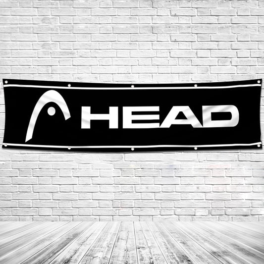 Fyon Skiing Garage Shop Decor Banner Works for Head Skis Flag 2x8 Feet