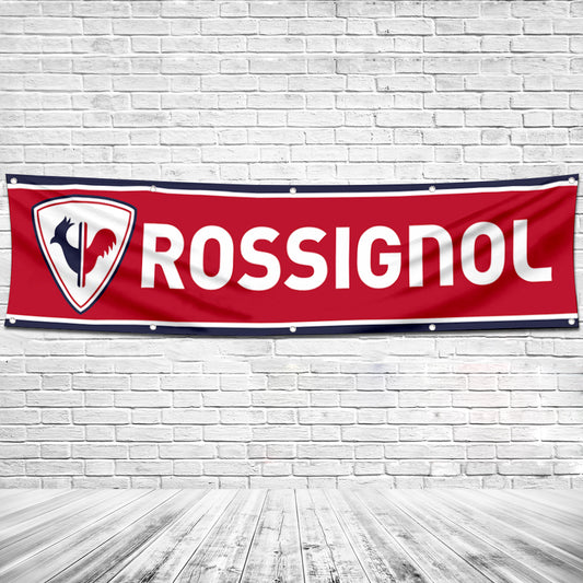 Fyon Skiing Garage Shop Decor Banner Works for Rossignol Skis Flag 2x8 Feet