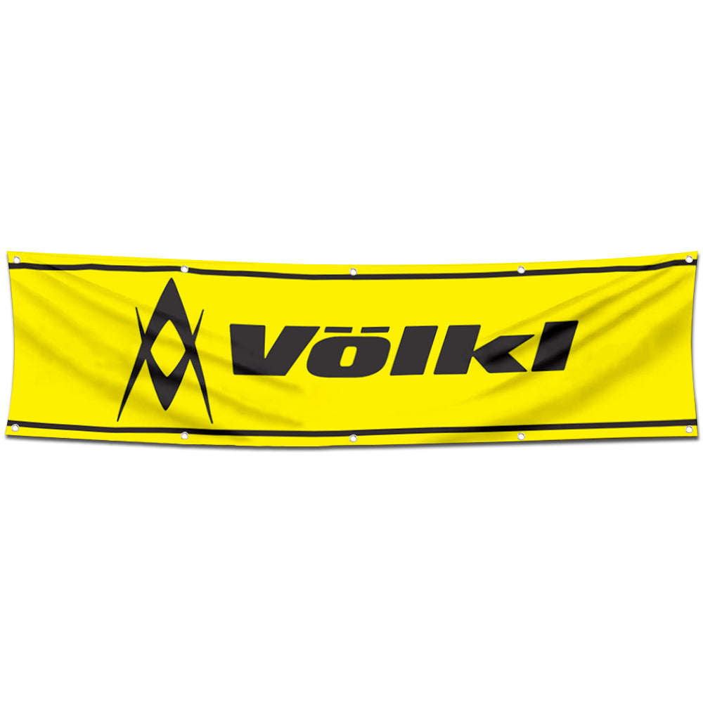Fyon Skiing Garage Shop Decor Banner Works for Volkl Skis Flag 2x8 Feet