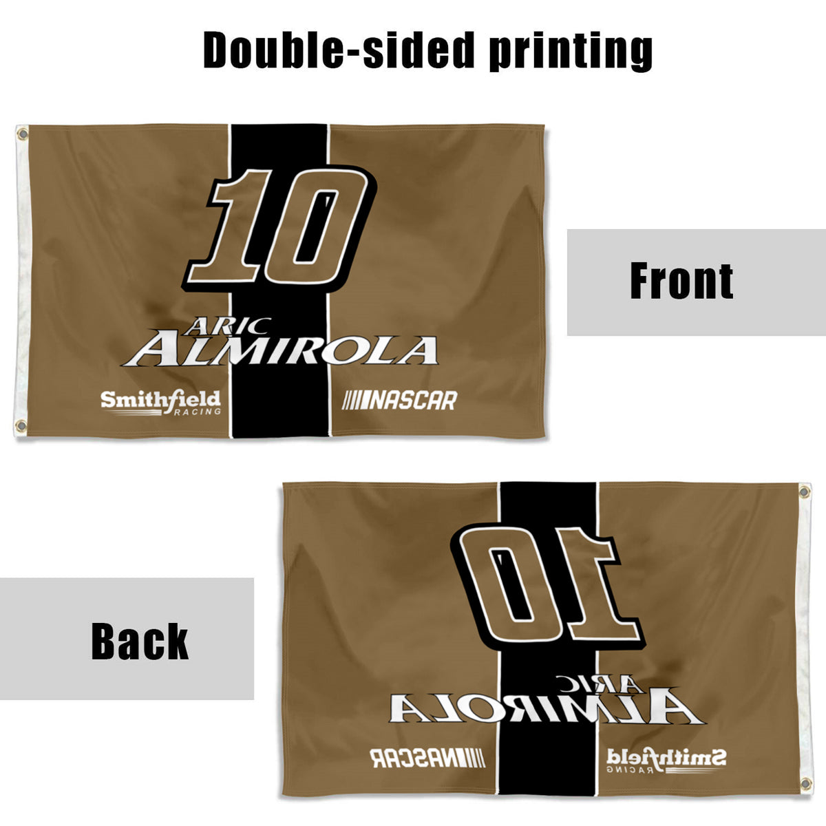 Fyon Smithfileds racing Aric Almirola #10 Flag Banner