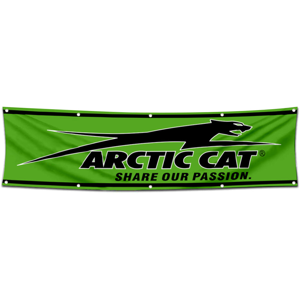 Fyon Snowmobiles Garage Shop Decor Banner Works for Arctic Cat Flag 2x8 Feet