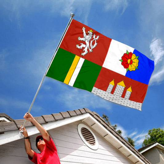 Fyon South Bohemian Region, Czechia Flag Indoor and outdoor banner