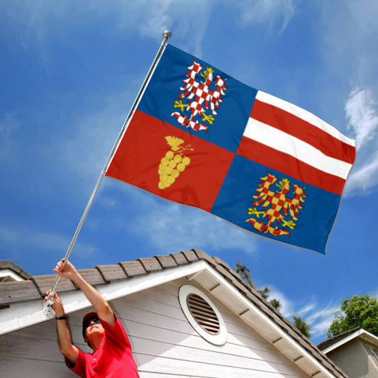 Fyon South Moravian Region, Czechia Flag Indoor and outdoor banner