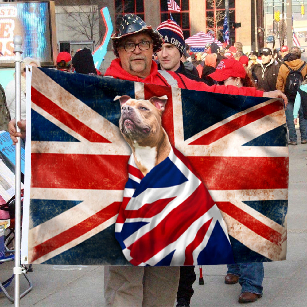Fyon Staffordshire Bull Terrier Patriotic Dog Flag 41430 Indoor and outdoor banner
