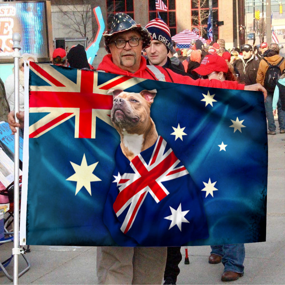 Fyon Staffordshire Bull Terrier Patriotic Dog Flag 41431 Indoor and outdoor banner