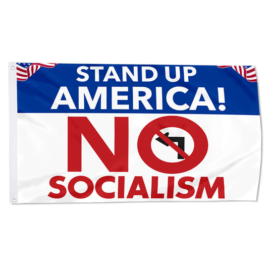 Fyon Stand Up USA No Socialism Flag Banner