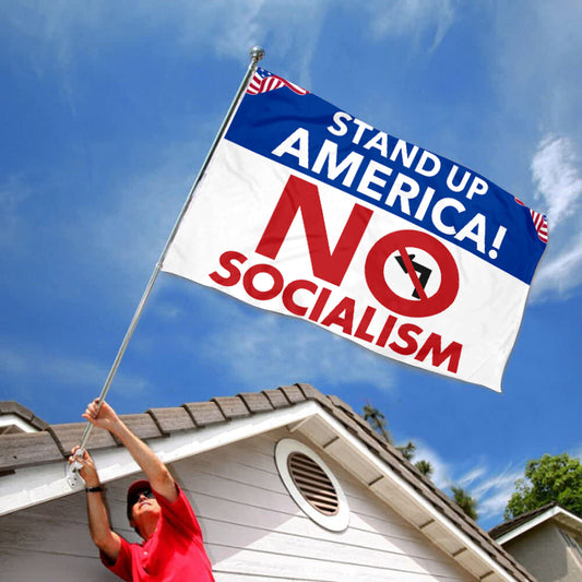 Fyon Stand Up USA No Socialism Flag Banner