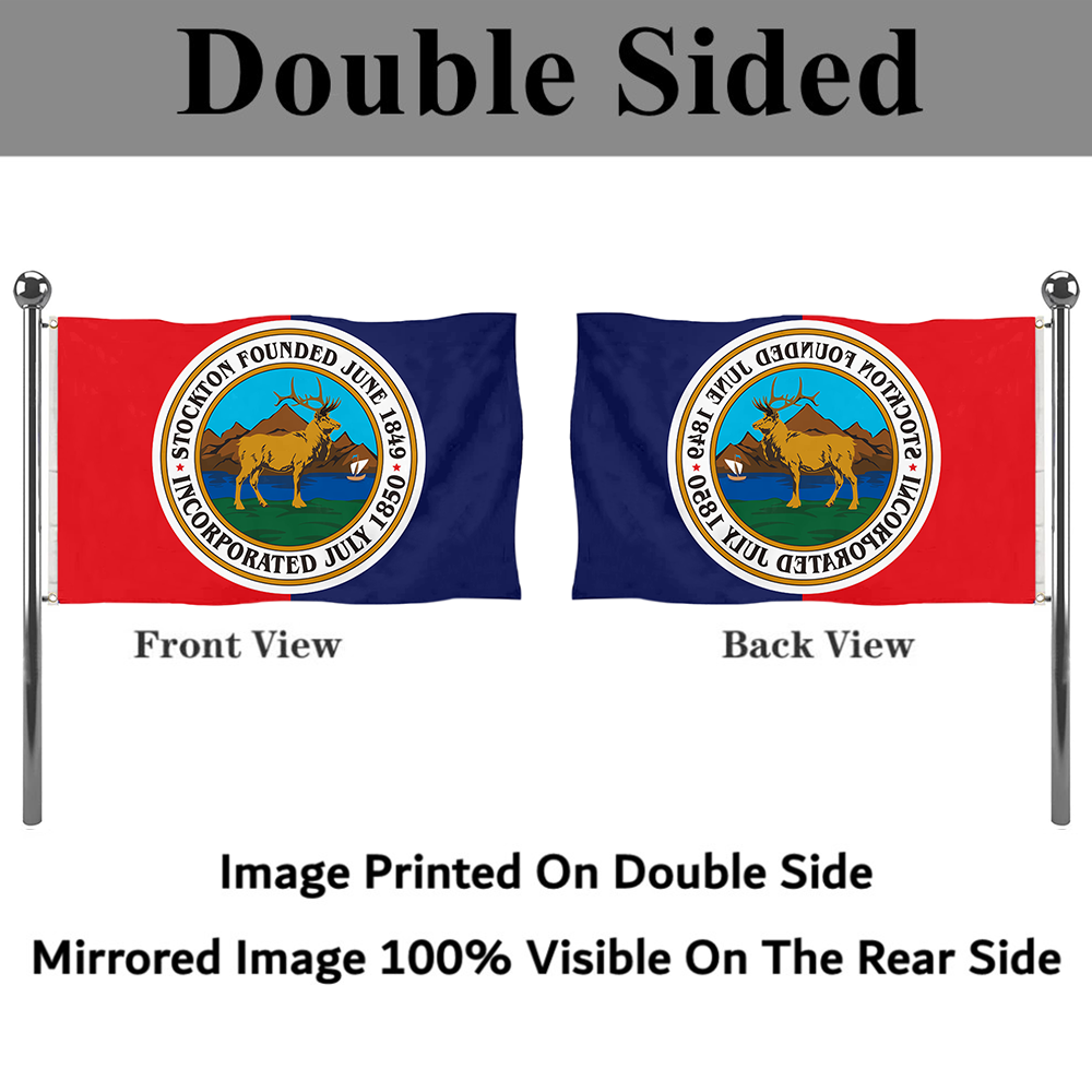 Fyon Stockton, California Flag Banner