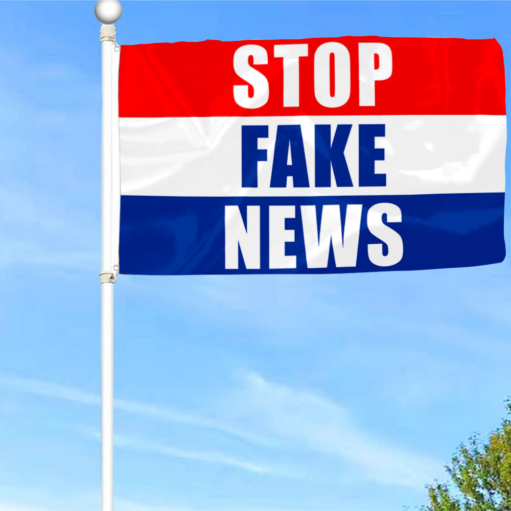 Fyon Stop Fake News Flag Indoor and Outdoor Banner
