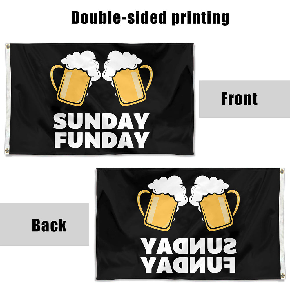 Fyon Sunday Funday Beer Flag Indoor and Outdoor Banner