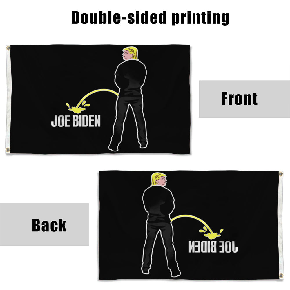 Fyon TRUMP PISS ON JOE BIDEN HARRIS Flag Banner
