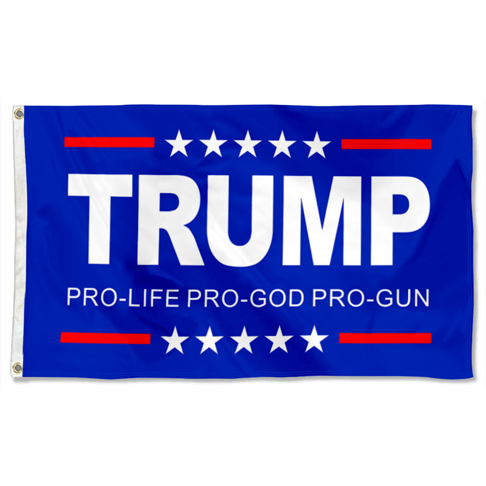 Fyon TRUMP PRO LIFE PRO GOD PRO GUN Flag Indoor and Outdoor Banner