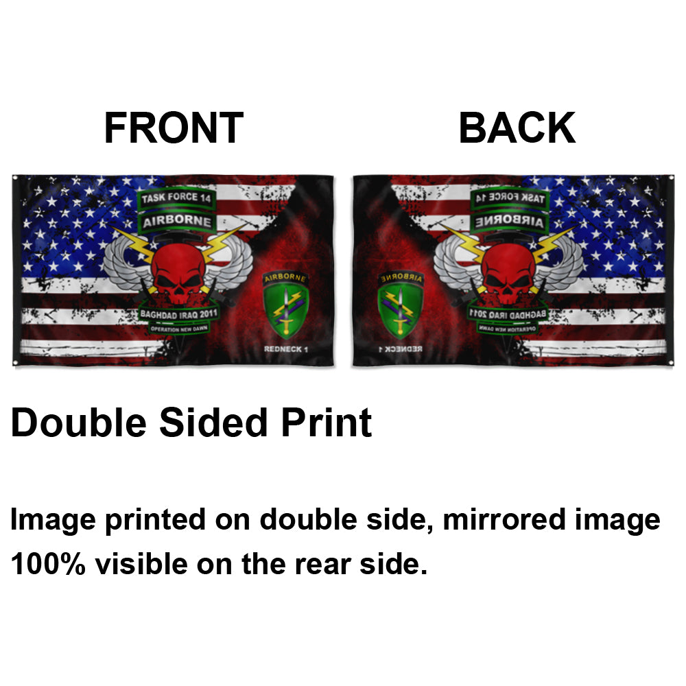 Fyon Task Force 24th Star & Stripes Flag Indoor and outdoor banner