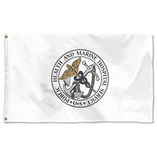 Fyon The Marine Hospital Service Flag Banner White