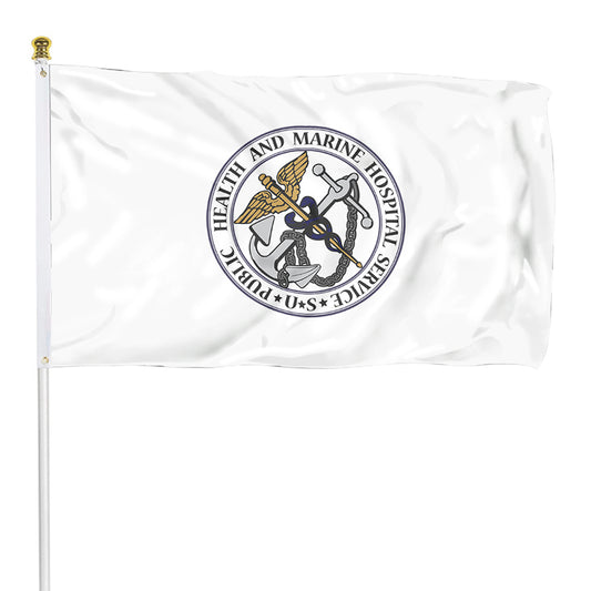 Fyon The Marine Hospital Service Flag Banner White