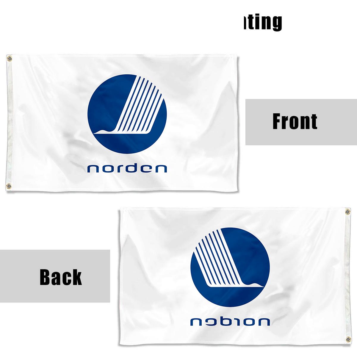 Fyon The Nordic Council Flag White Indoor and outdoor banner 40105