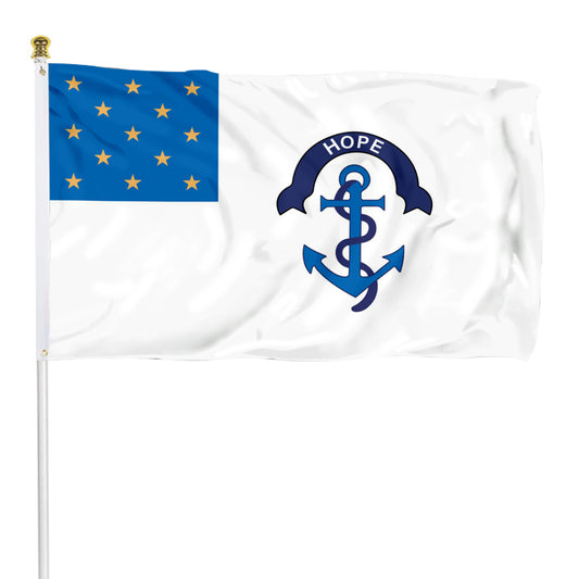 Fyon The Rhode Island Regiment Flag (1775-1783) Banner