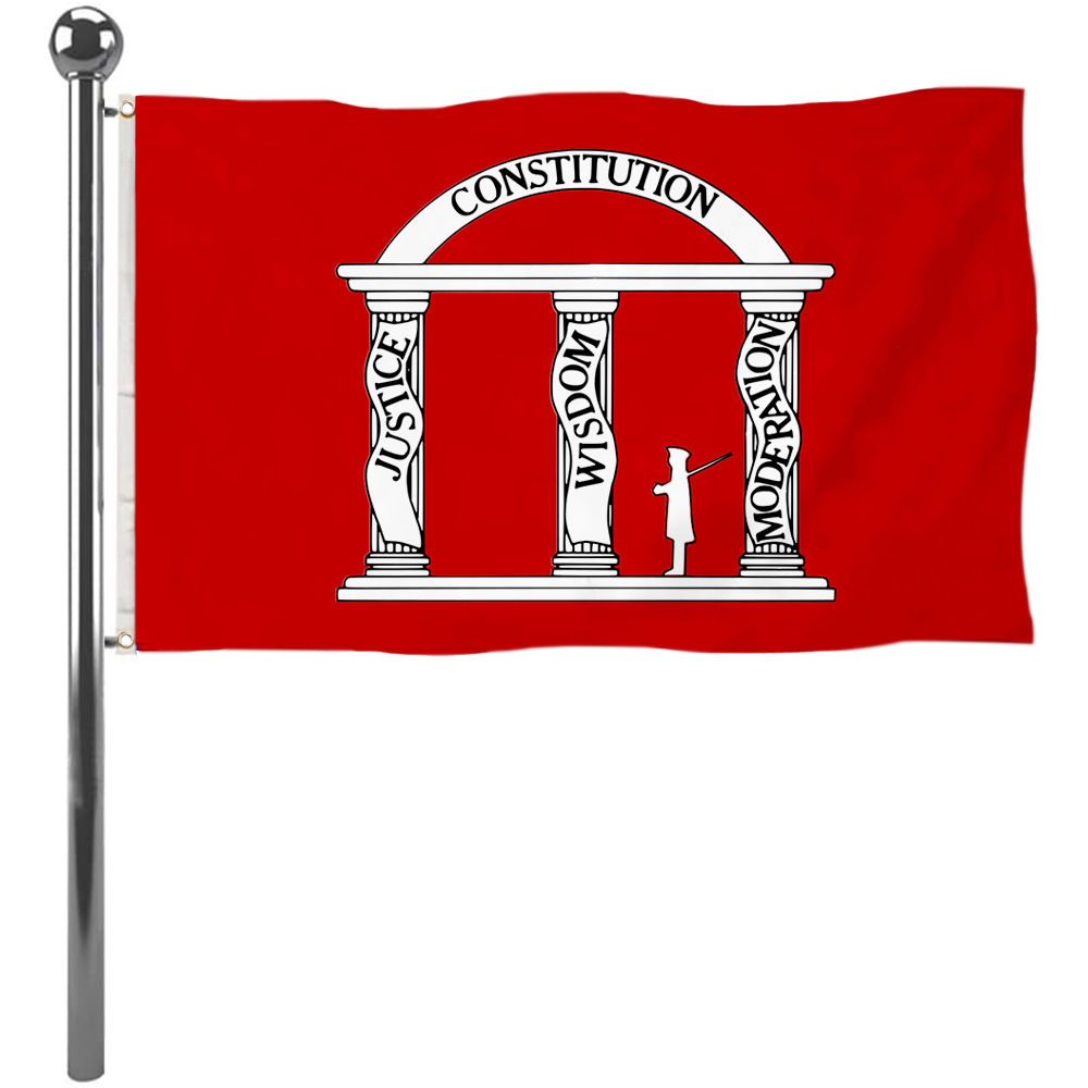 Fyon The United States Georgia (1861,red) Flag Banner