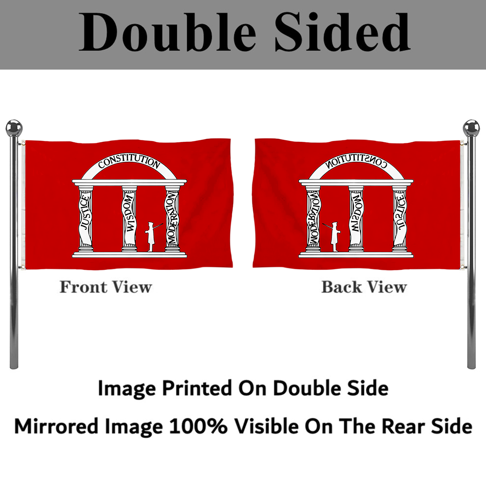 Fyon The United States Georgia (1861,red) Flag Banner