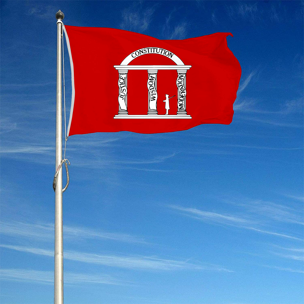 Fyon The United States Georgia (1861,red) Flag Banner