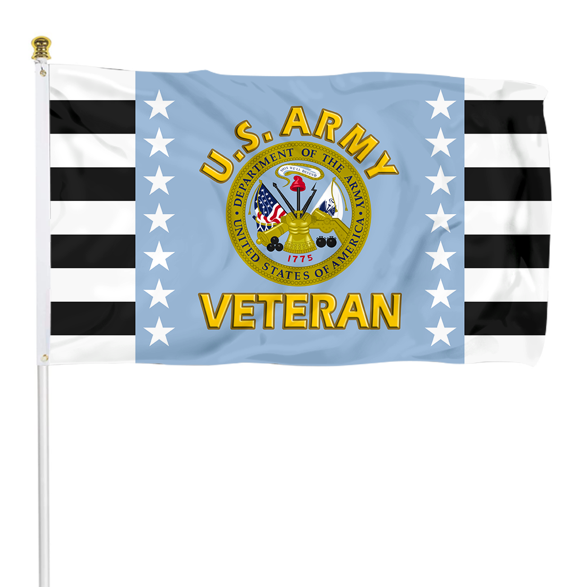 Fyon The United States U.S. ARMY Veteran Flag Indoor and outdoor banner 33017