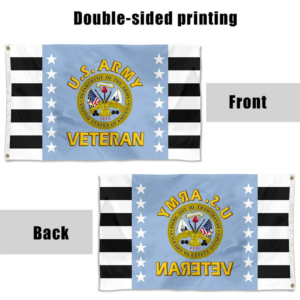 Fyon The United States U.S. ARMY Veteran Flag Indoor and outdoor banner 33017