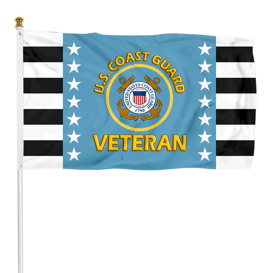 Fyon The United States U.S. COAST GUARD Veteran Flag Indoor and outdoor banner 33018