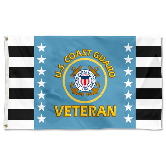 Fyon The United States U.S. COAST GUARD Veteran Flag Indoor and outdoor banner 33018